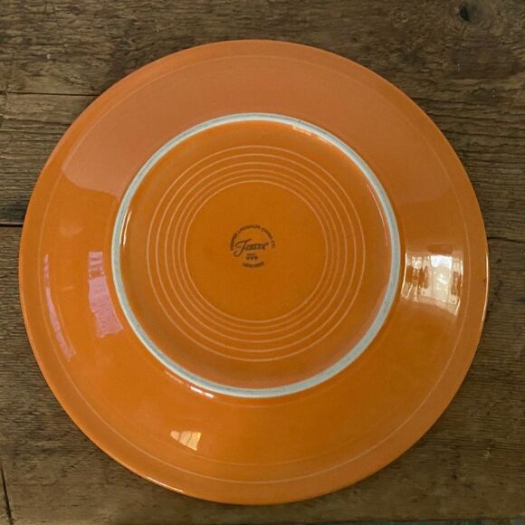 Fiestaware Retired Tangerine 10 ½” Classic Rim Dinner Plate - Picture 2 of 2